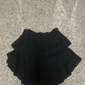LoveShackFancy Black Mini Skirt